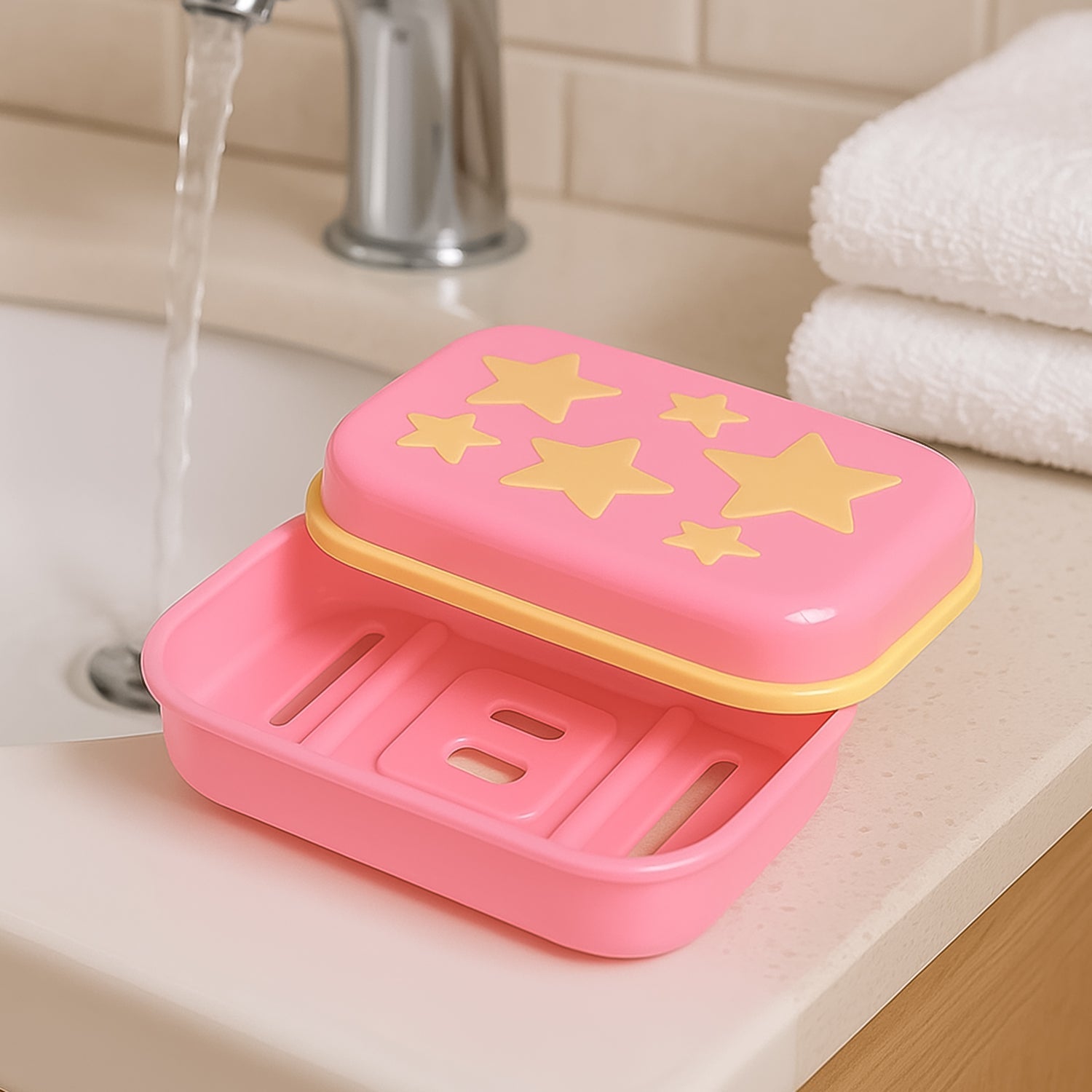 Star Shaped Self Design Soap Case Holder for Bathroom Star Shaped Self Design Soap Case Holder for Bathroom